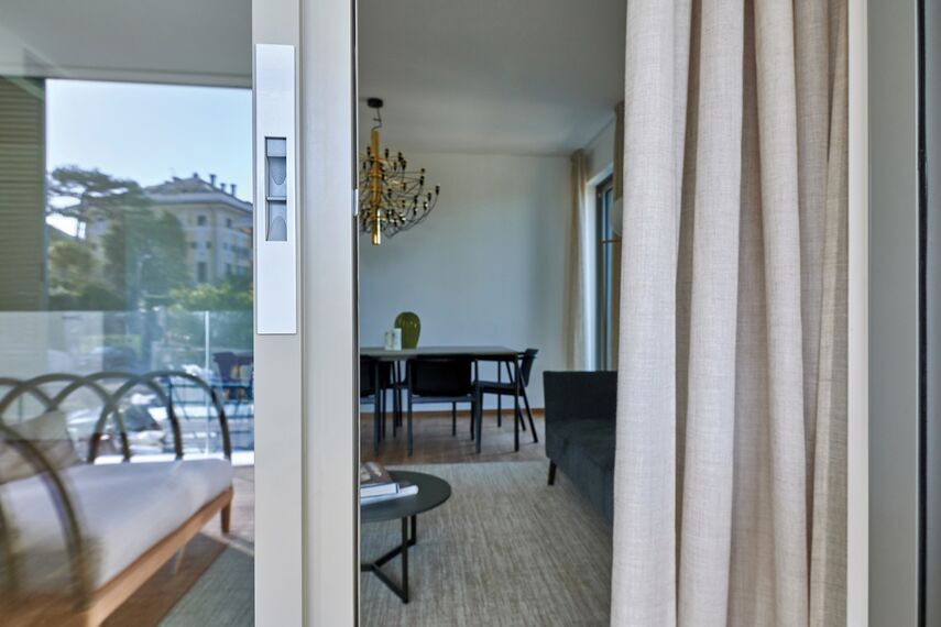 BriseSoleil 40 Solar Shading, CS 77 Hidden Vent Windows and SlimPatio 68 Sliding & Folding - Palazzo Arbà located in Genoa, Italy