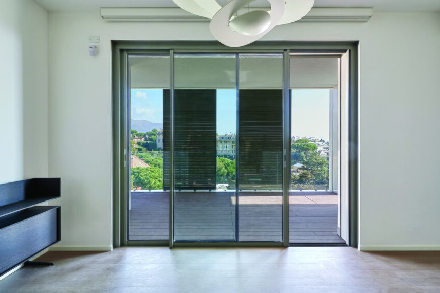 BriseSoleil 40 Solar Shading, CS 77 Hidden Vent Windows and SlimPatio 68 Sliding & Folding - Palazzo Arbà located in Genoa, Italy
