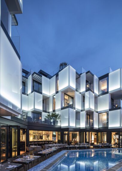 ConceptSystem 68 Windows, ConceptFolding 77 Sliding & Folding and CS 77 Fire Proof Doors - Hotel Sir Joan located in Ibiza, Spain