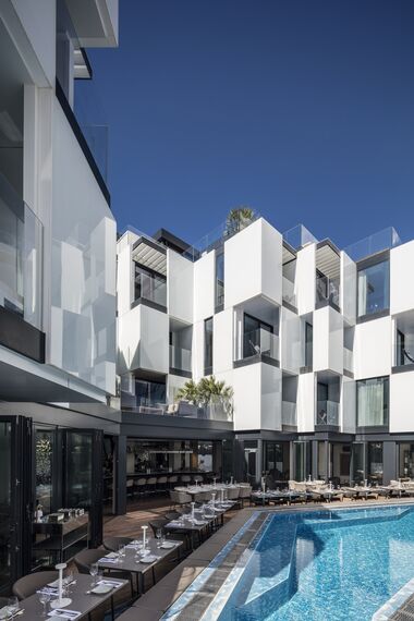 ConceptSystem 68 Windows, ConceptFolding 77 Sliding & Folding and CS 77 Fire Proof Doors - Hotel Sir Joan located in Ibiza, Spain