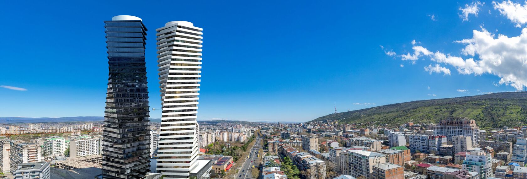 ConceptWall 50 Façades, ConceptSystem 77 Doors and ConceptSystem 77 Windows - Apartmentcomplex Axis Towers located in Tbilisi, Georgia